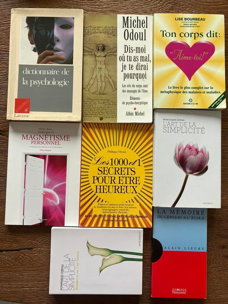 Psychologie 8 livres francais, Enlèvement ou Envoi, Comme neuf