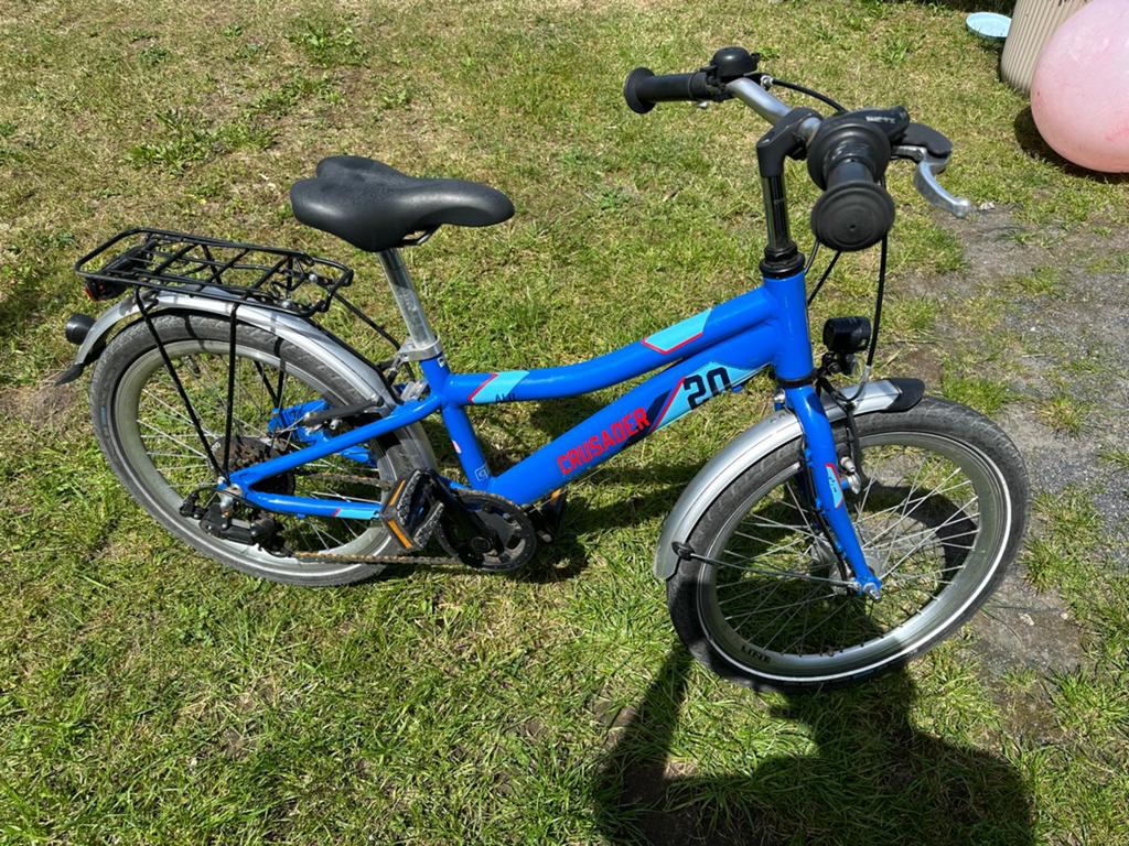 Kinderfiets Crusader 20, Ophalen, Gebruikt, Velgrem, 20 inch of meer