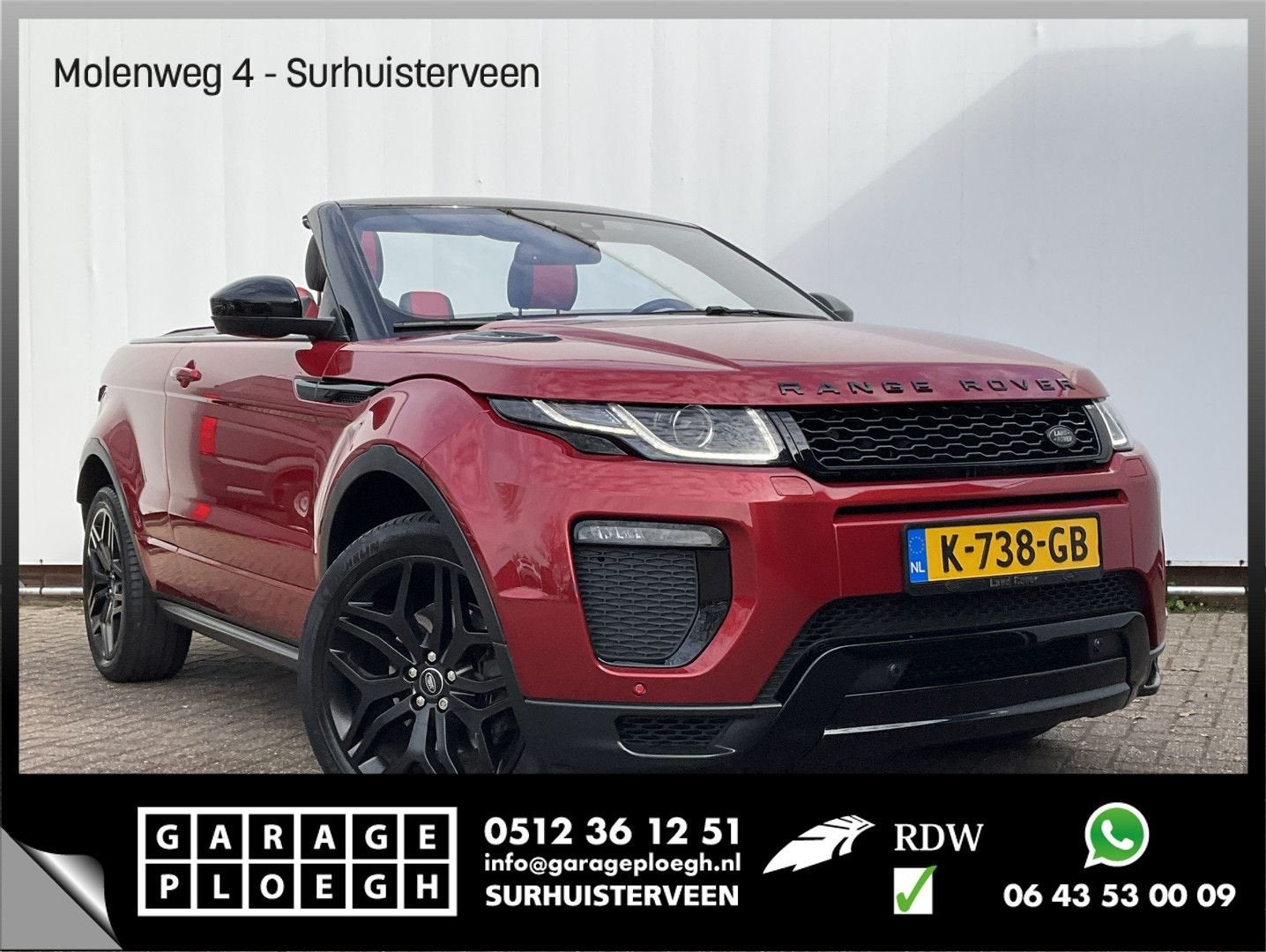 Land Rover Range Rover Evoque Convertible 2.0 Si4 HSE Dynami, Automaat, Cabriolet, Parkeersensor, Bedrijf
