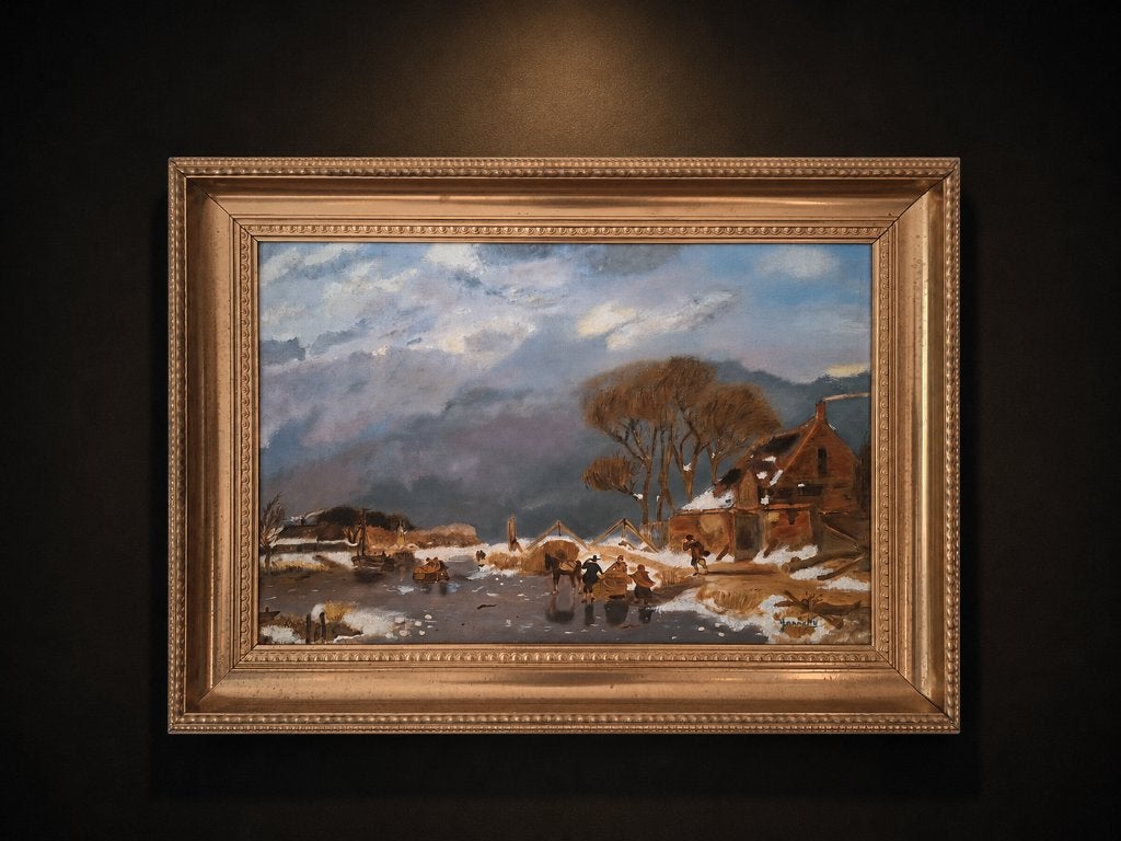 Time Theft, Antiquités & Art, Art | Peinture | Classique, Enlèvement ou Envoi, Peinture à l'huile, Paysage, Réaliste