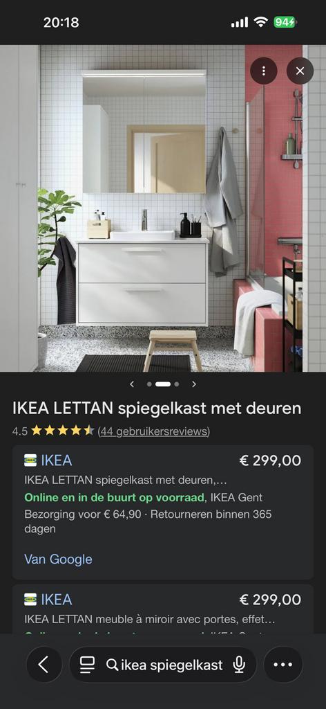 Badkamer spiegel met kast gelijk nieuw, Enlèvement, Neuf, Armoire à miroir