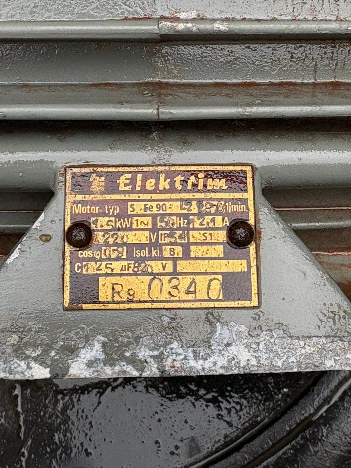 Moteur 220V 1,5 kw, Enlèvement, Utilisé