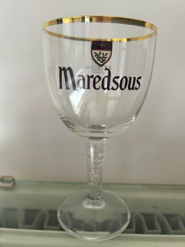 Bierglas Maredsous 33cl benedictine, Verzamelen, Ophalen, Zo goed als nieuw