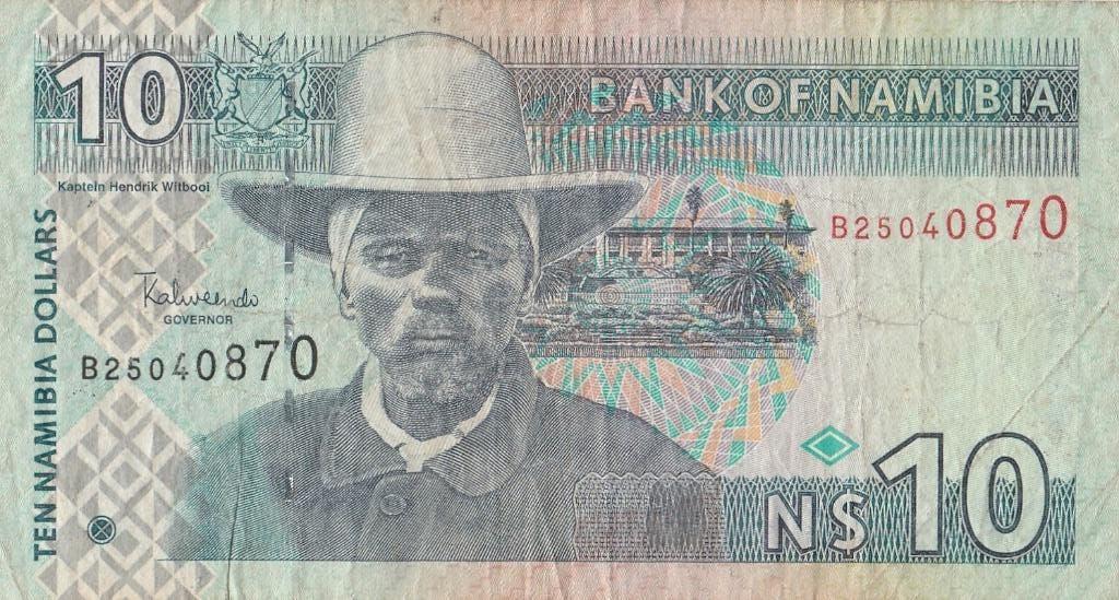 Namibie 10 Dollar 1993, Enlèvement, Autres pays, Billets en vrac