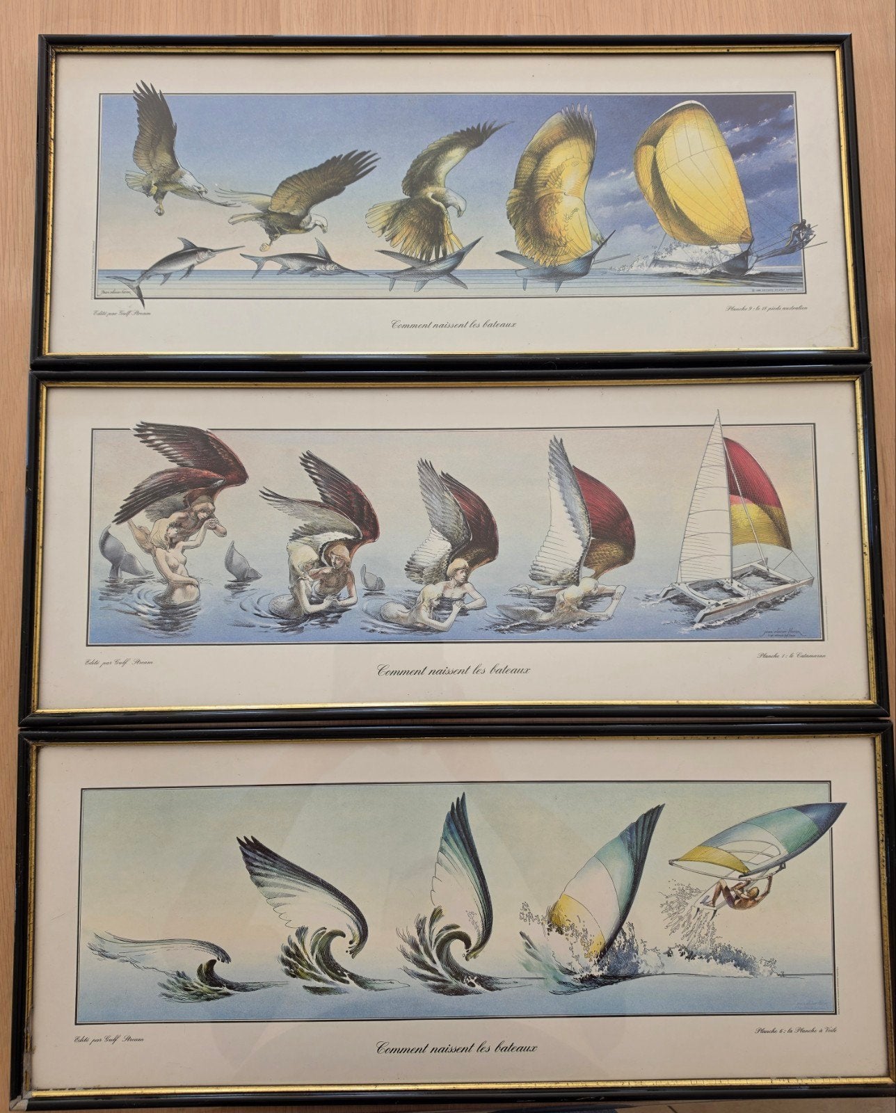 Planches "Comment naissent les bateaux", Antiek en Kunst, Kunst | Tekeningen en Fotografie, Ophalen, Print, Print/reproductie