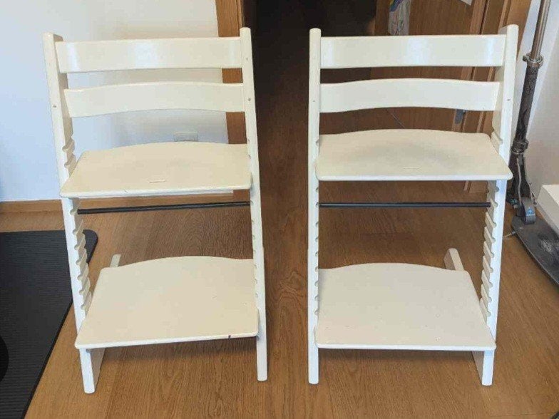 2 chaises stokke tripp trapp, Enlèvement, Utilisé, Chaise évolutive