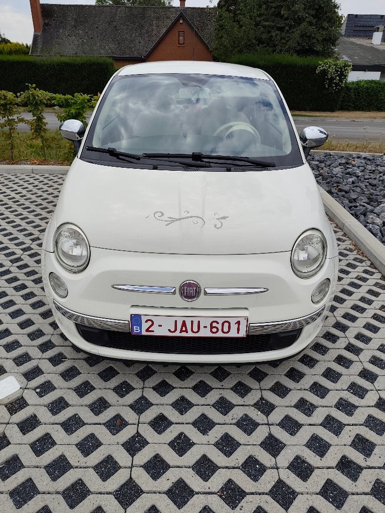 Fiat 500 blanche, Auto's, Fiat, Voorwielaandrijving, Stof, 4 cilinders, 400 kg
