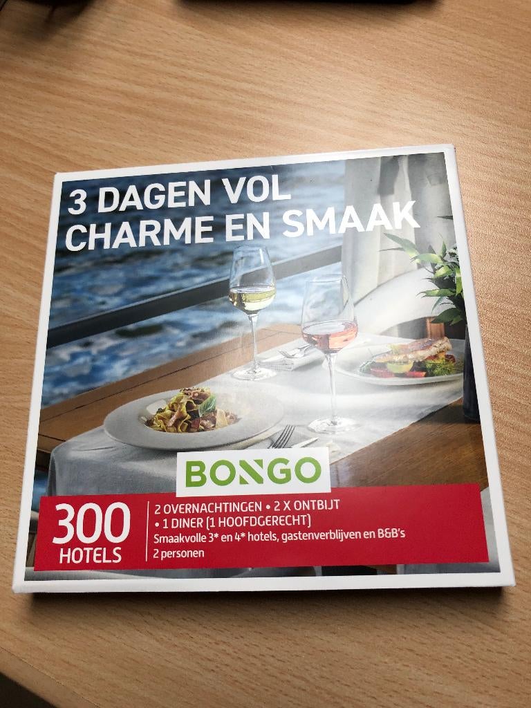 BONGO Bon: 3 dagen vol charme en smaak, Tickets & Billets, Deux personnes, Bon cadeau, Forfait, Autres types