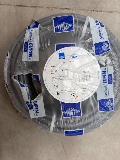 Nieuwe rol Eupen XVB 4X10mm² - 25 meter (Cca), Ophalen, Zo goed als nieuw