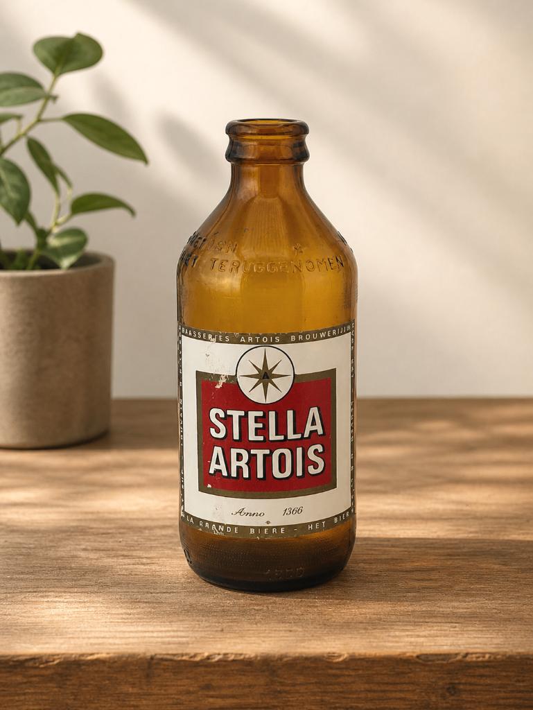 Stella Artois vintage bierflesje jaren ’70, Verzamelen, Ophalen of Verzenden, Flesje(s), Stella Artois