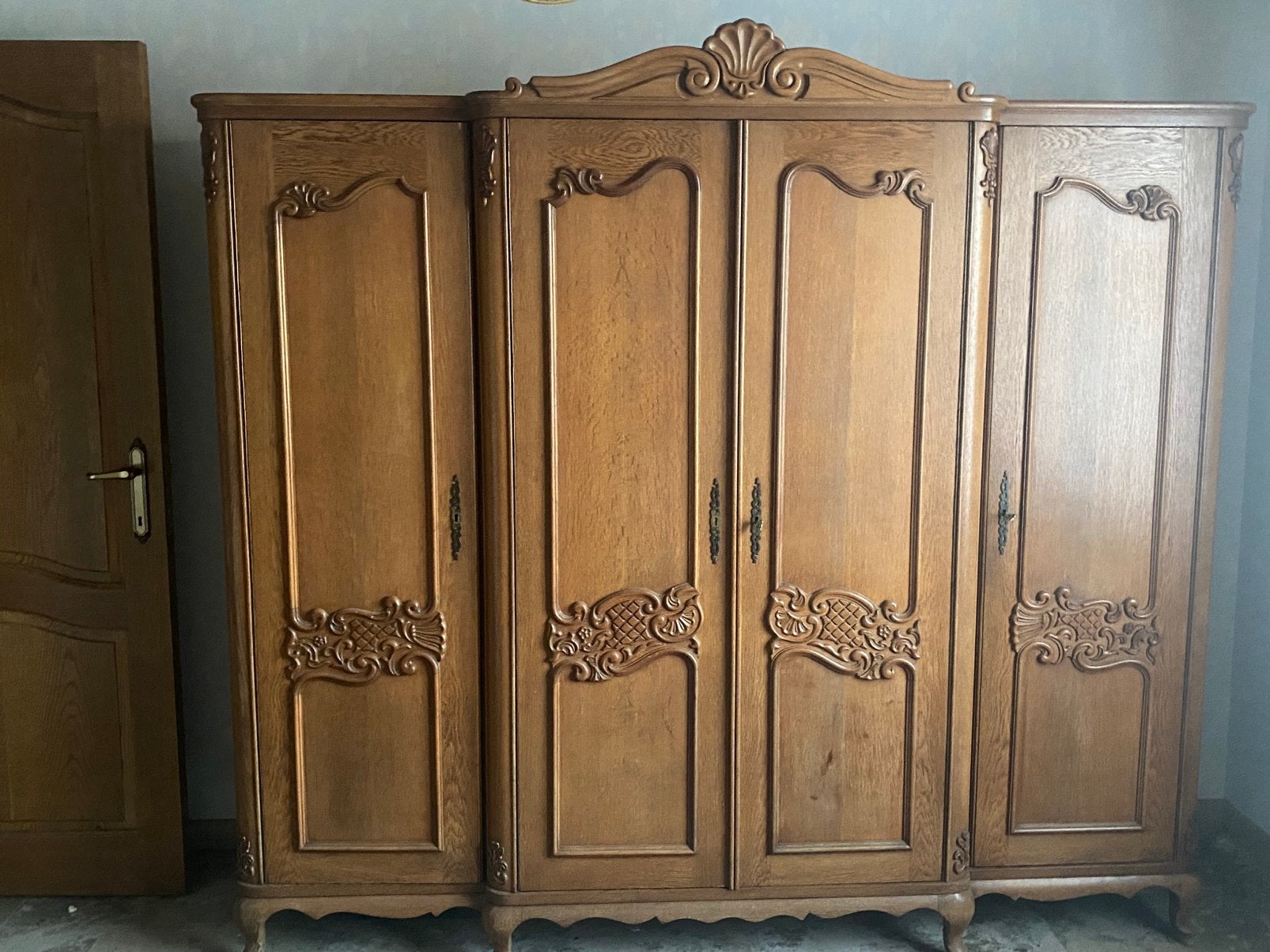 Complete klassieke eiken slaapkamer – massief hout, Ophalen, Zo goed als nieuw