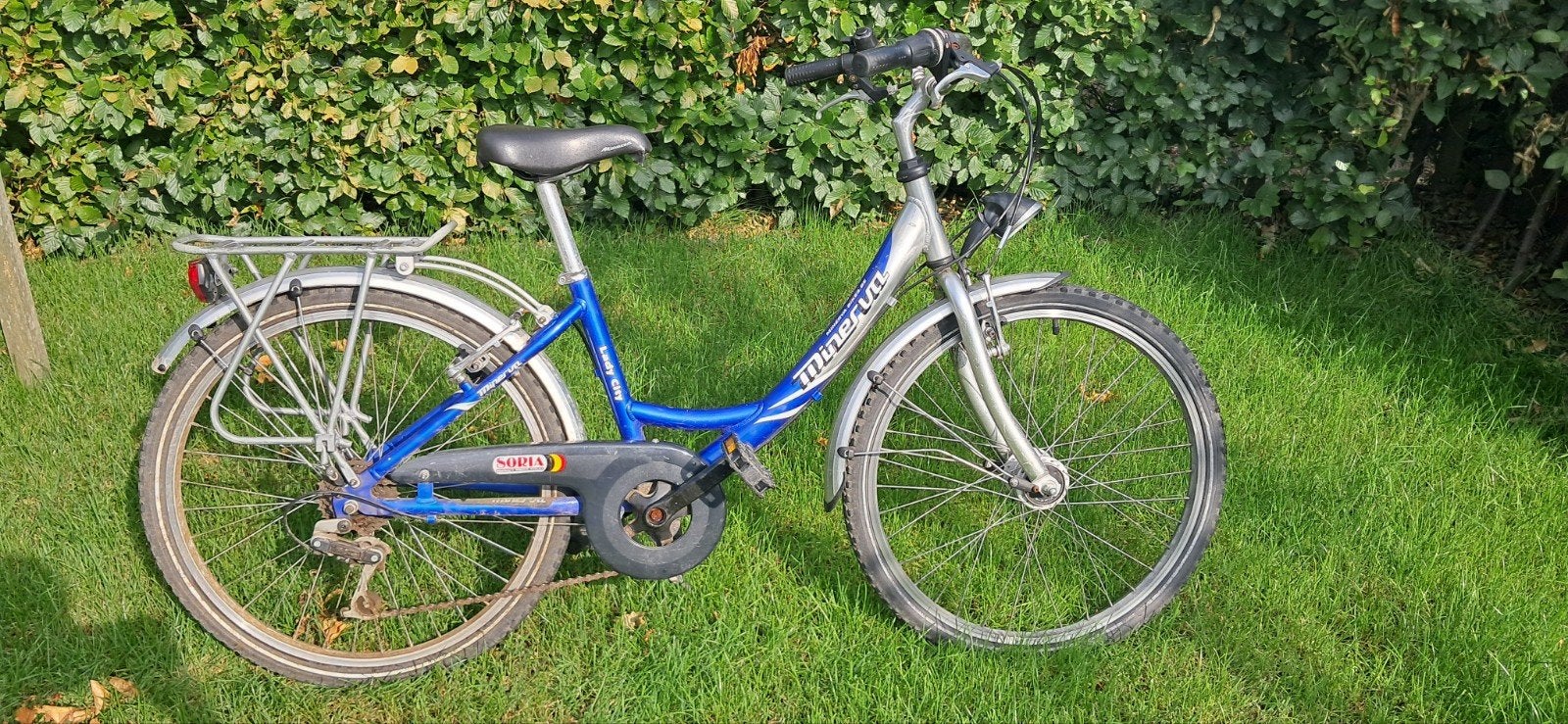 Blauwe kinderfiets, Fietsen en Brommers, Ophalen, 20 inch of meer, Gebruikt, Minerun