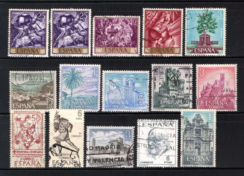 SPANJE Lot 1966 gestempeld, Verzenden, Gestempeld