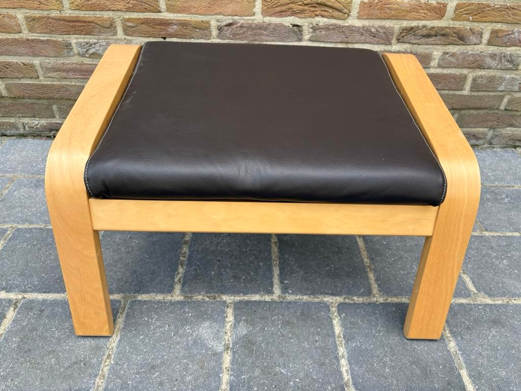 Repose-pieds IKEA Poang en cuir, Maison & Meubles, Enlèvement, Comme neuf, Rectangulaire, Bois