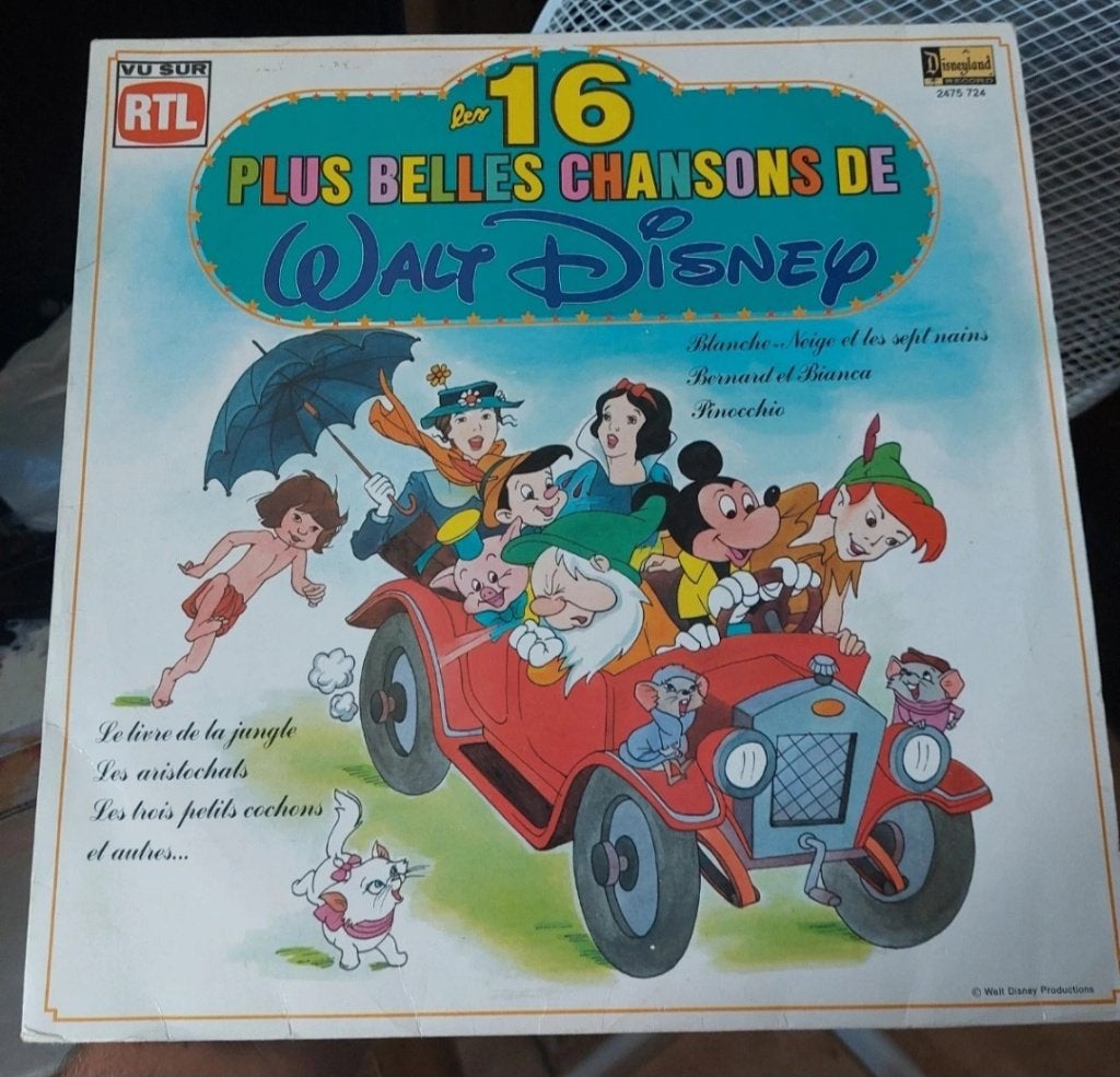Vinyle Disney 16 plus belles chansons, Enlèvement, Utilisé, Autres genres, Autres types