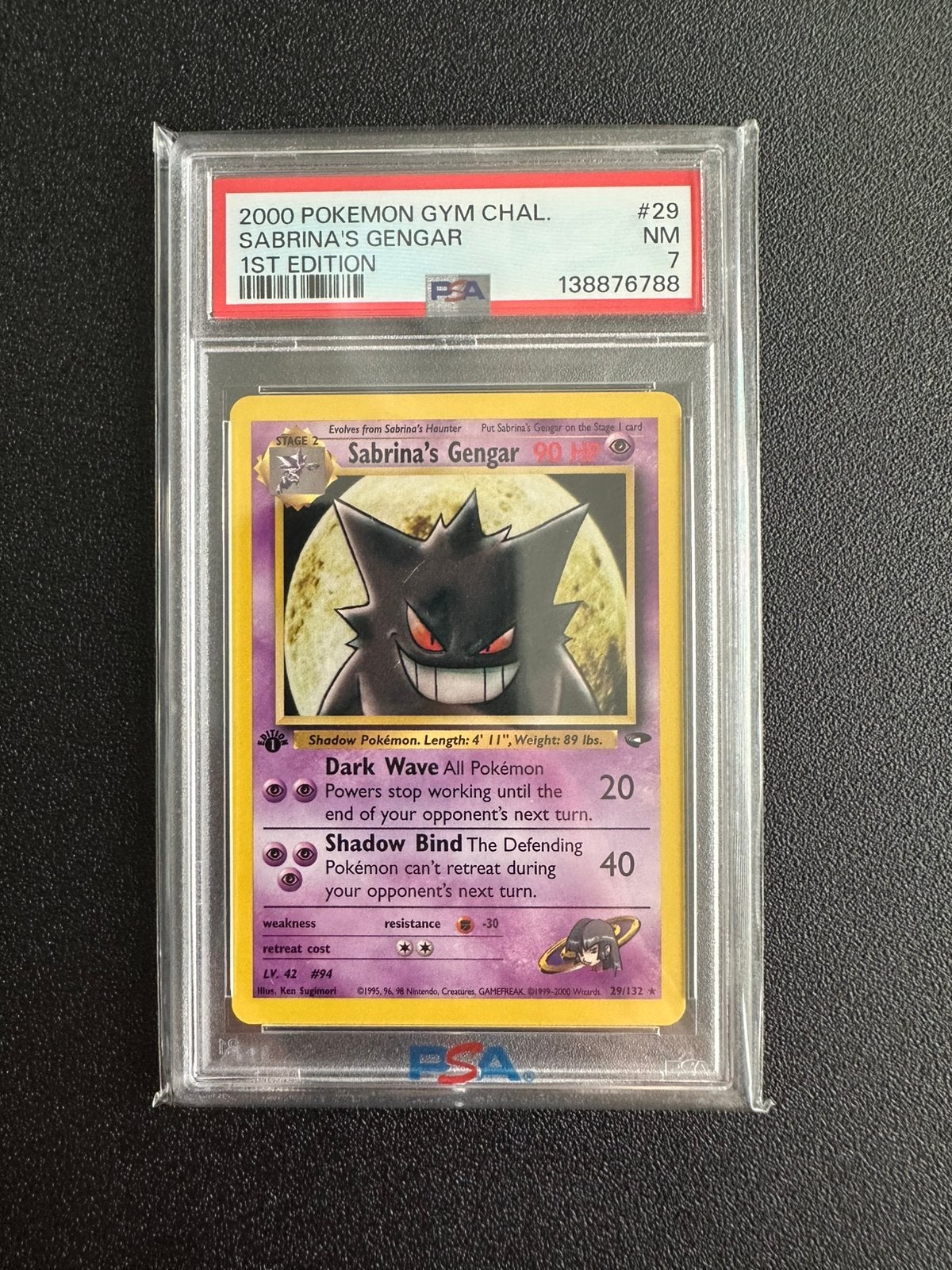 Sabrina’s Gengar 29 1st edition | Psa 7, Verzenden, Zo goed als nieuw