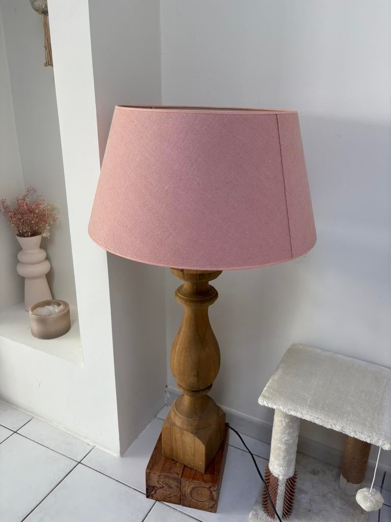 Lampe en bois massif, Enlèvement, Utilisé, Bois