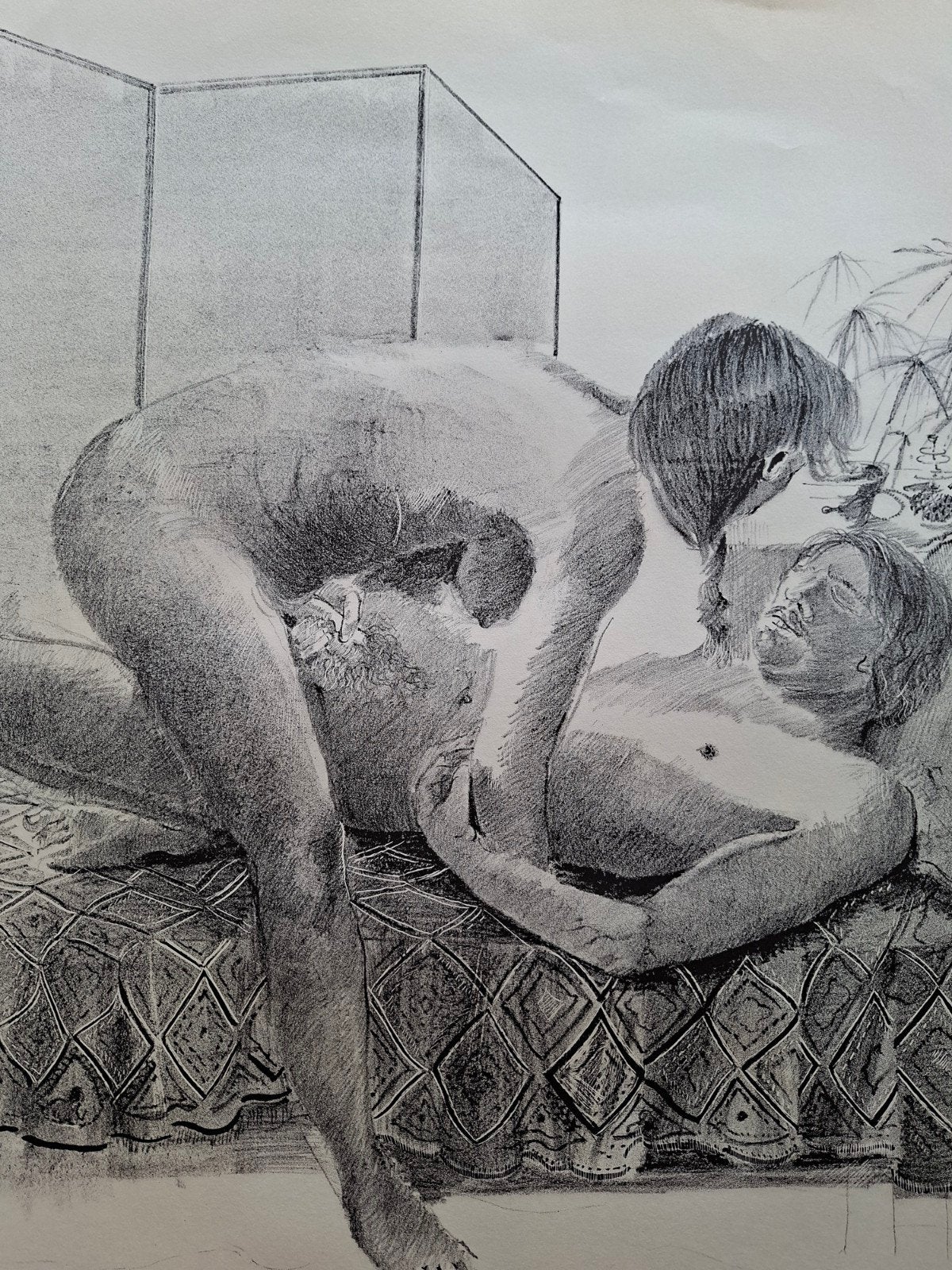 DE BRUYNE Dees "Staak nu alle vuren..." litho, Antiek en Kunst, Genummerd, Ophalen of Verzenden