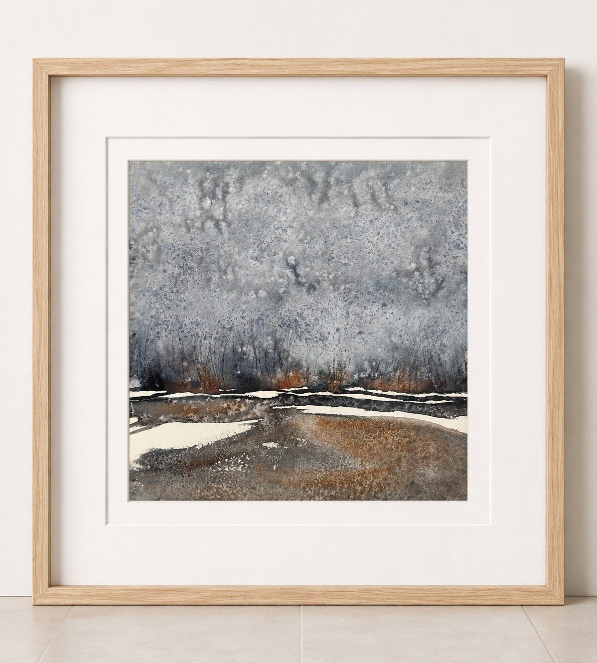 Aquarelle schilderij.20/20. Origineel kunstwerk. Landschap., Antiquités & Art, Art | Peinture | Moderne, Enlèvement, Peint à la main