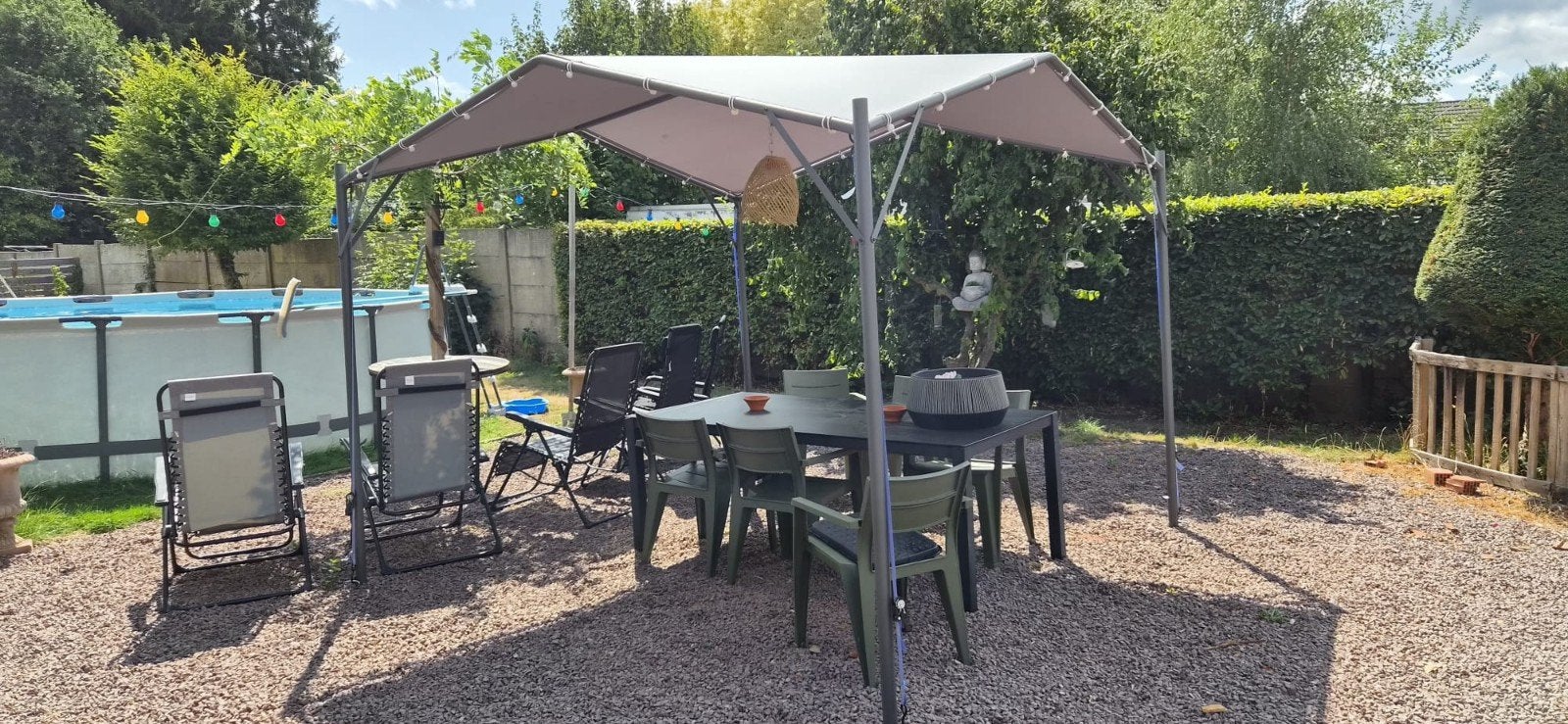 pergola 3x3m . incl extra reserve doek k., Tuin en Terras, Partytenten, Ophalen