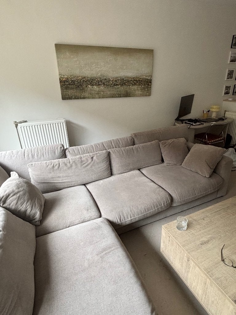 Gero.Basics hoeksalon – perfecte staat – 4 jaar oud, Ophalen, Zo goed als nieuw, Stof, Cosy, grijs, gezinszetel