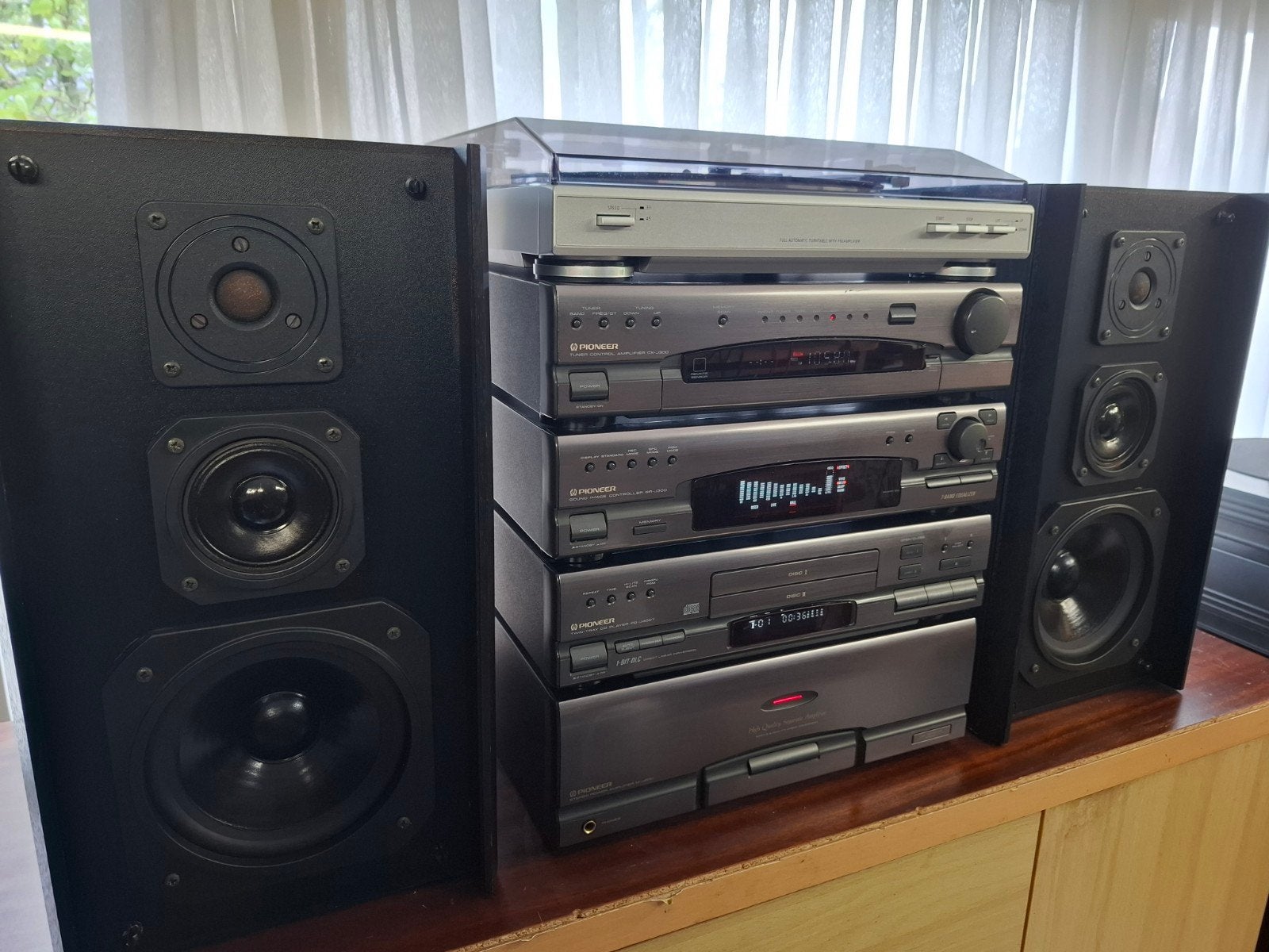 prachtige stereo set pioneer met platenspeler, TV, Hi-fi & Vidéo, Enlèvement, Pioneer
