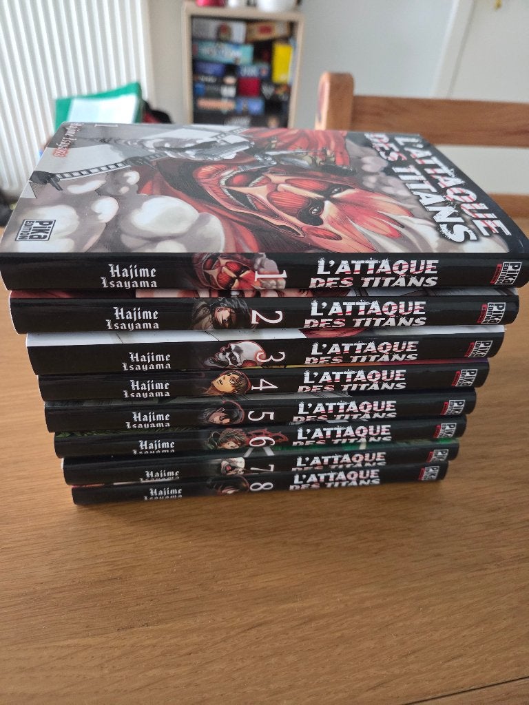 L'attaque des titans FR Tome 1 à 8, Livres, BD, Plusieurs BD, Enlèvement, Comme neuf