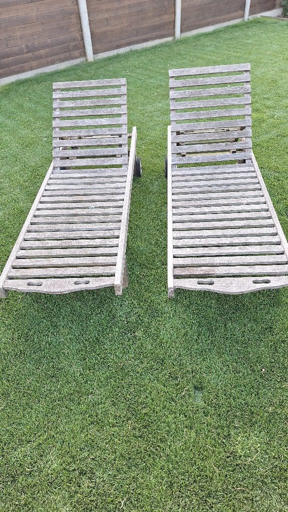 ligbedden, Tuin en Terras, Ligbedden, Ophalen, Gebruikt, Hout, Verstelbaar