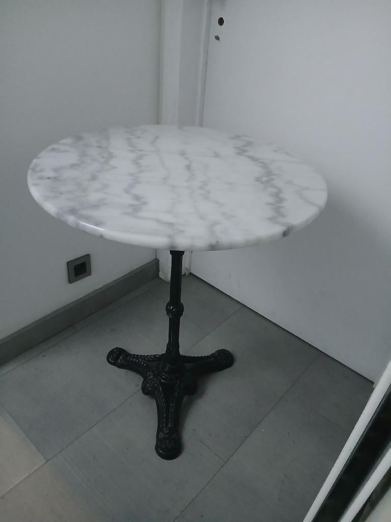 Belle table de bistrot ronde, Enlèvement, Comme neuf, Rond, Autres matériaux