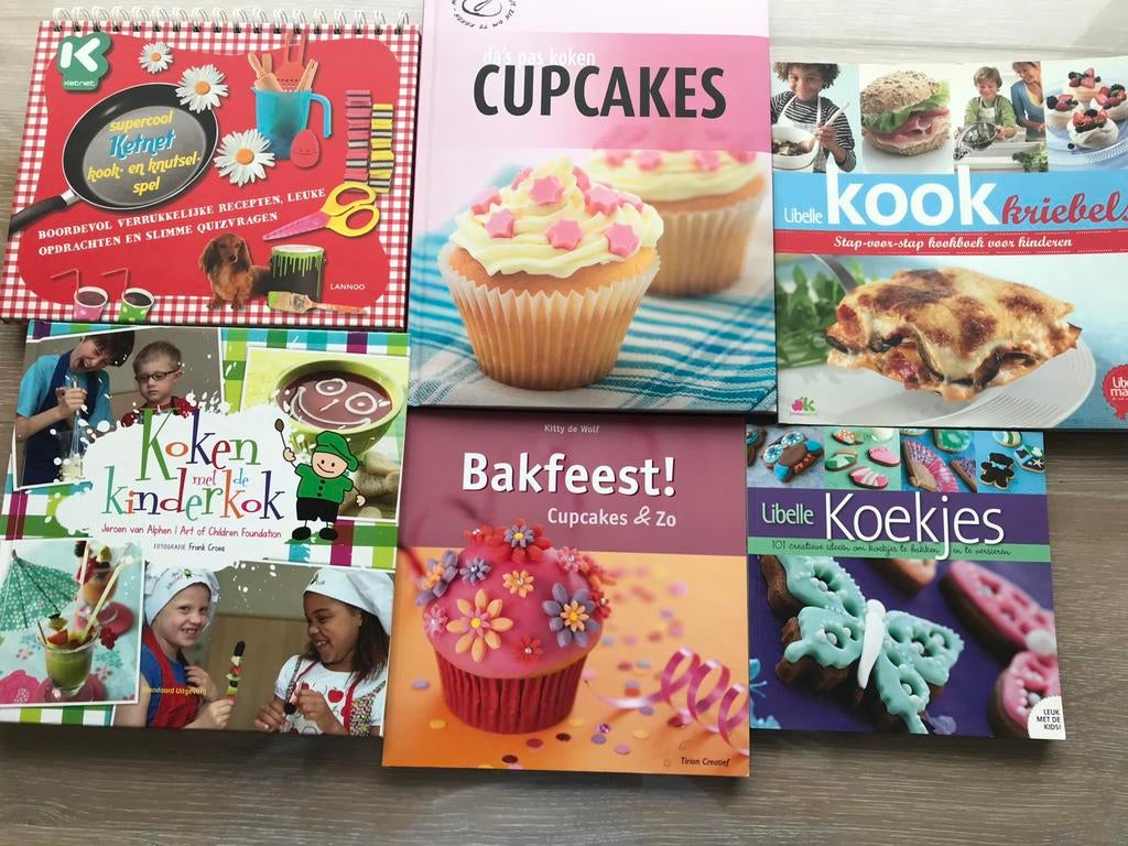 6 kinder kookboeken, Ophalen, Zo goed als nieuw