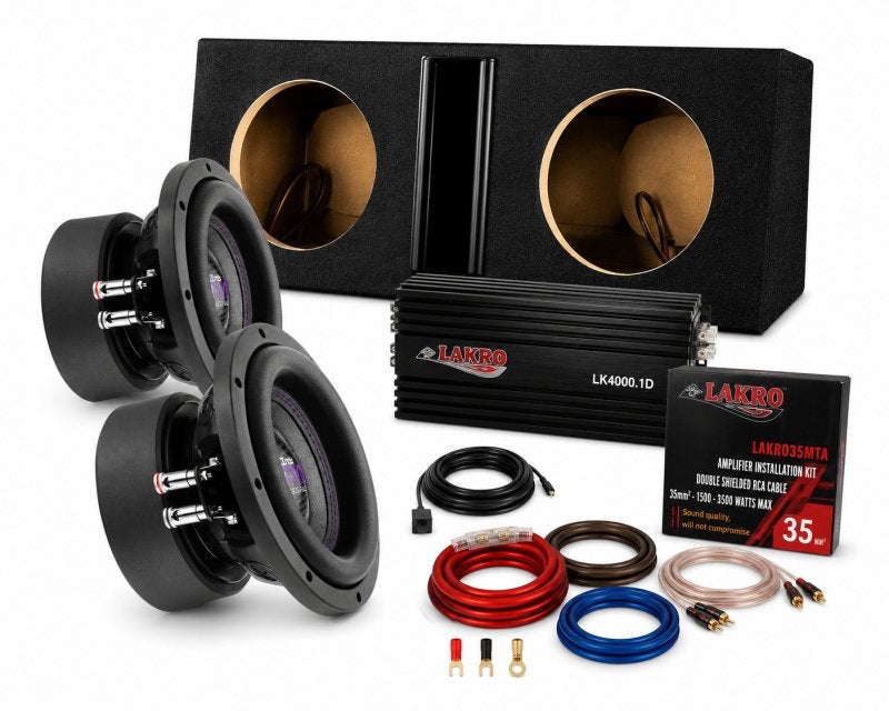 Mini mega powerpack 4 - Bassface/LAKRO - Dubbele 8 inch -, Autos : Divers, Haut-parleurs voiture