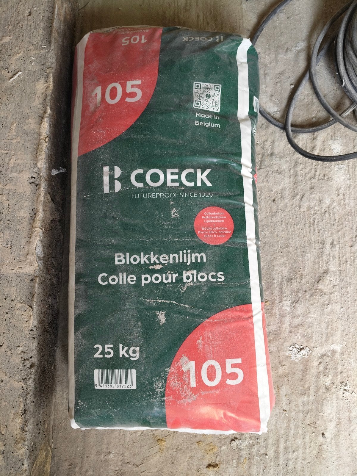 Ytong lijm - Coeck blokkenlijm 25kg - 35€ - 6 zakken, Bricolage & Construction, Enlèvement, Neuf
