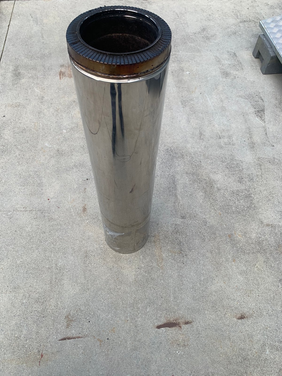 Dubbelwandige kachelpijp inox, Ophalen, Gebruikt