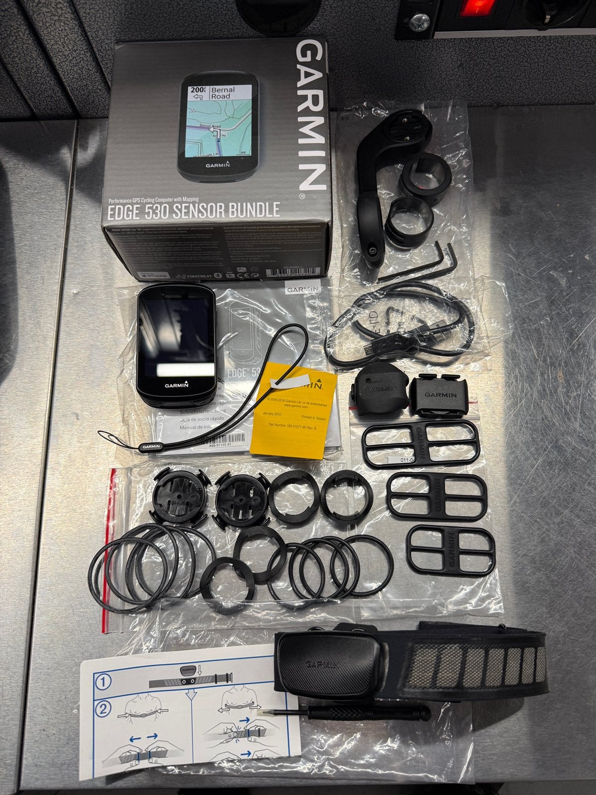 Garmin Edge 530 sensor bundle, Fietsen en Brommers, Fietsaccessoires | Fietscomputers, Zo goed als nieuw, Cadanssensor, Draadloos