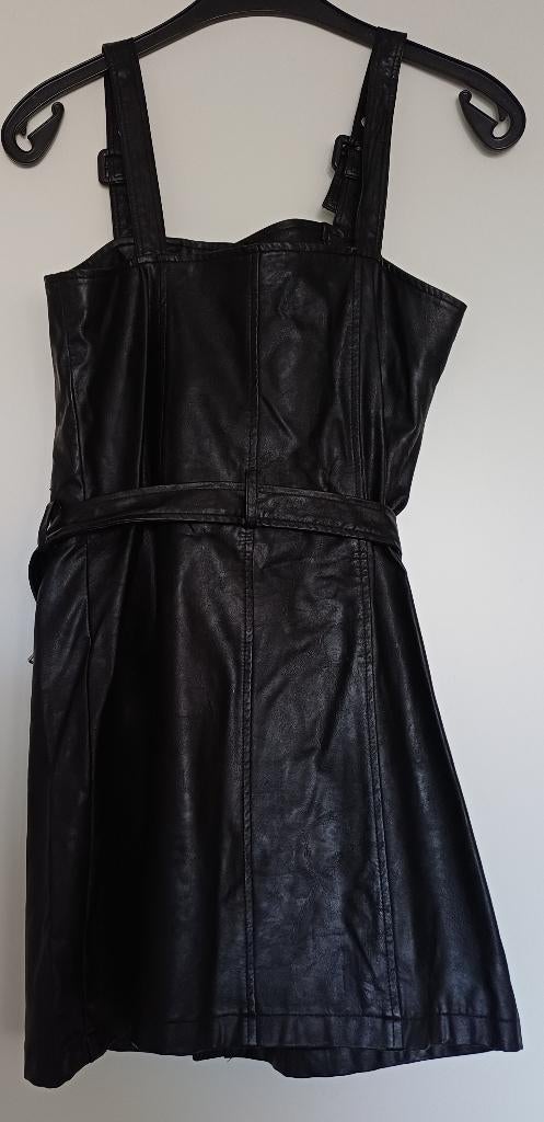 zwart lederen jurk, Guess by marciano, Zo goed als nieuw, Jurk of Rok, Verzenden