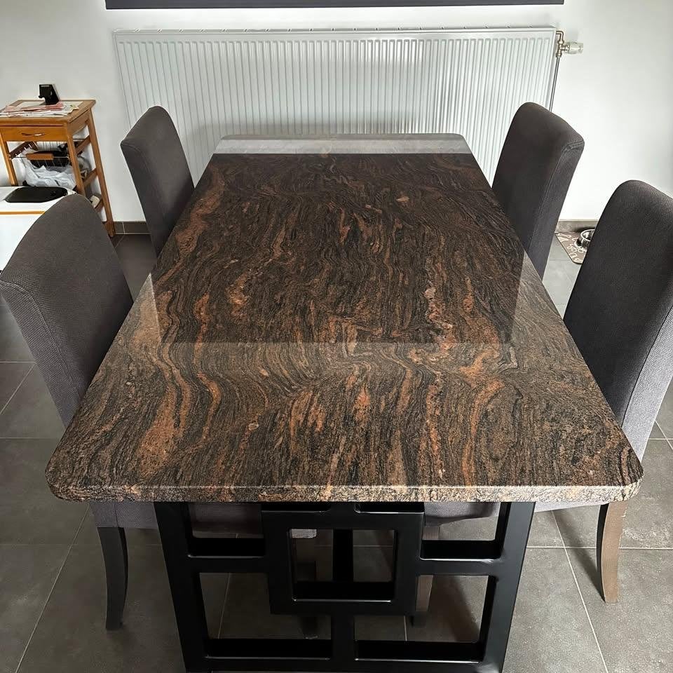 Table en granit naturel massif - Fabrication sur mesure, Maison & Meubles, Tables | Tables à manger, 150 à 200 cm, Cinq personnes ou plus