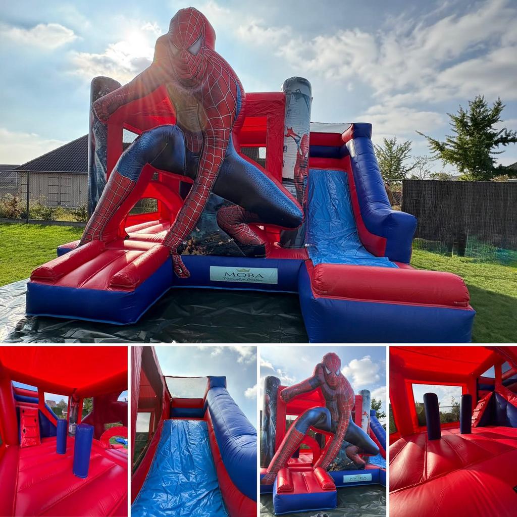 Spiderman springkasteel te huur, Enlèvement ou Envoi, Comme neuf