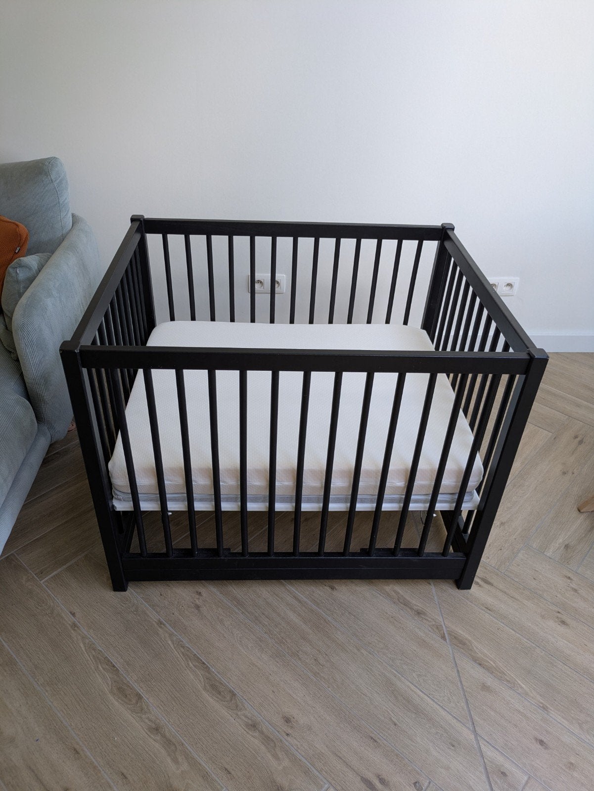 park baby, Ophalen, Zo goed als nieuw, Rechthoekig, In hoogte verstelbaar