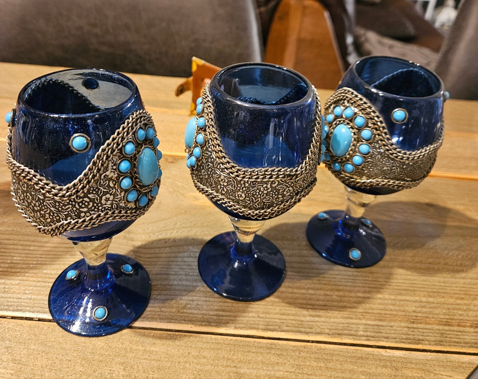 3 beaux verres à vin turcs en excellent état, Enlèvement ou Envoi