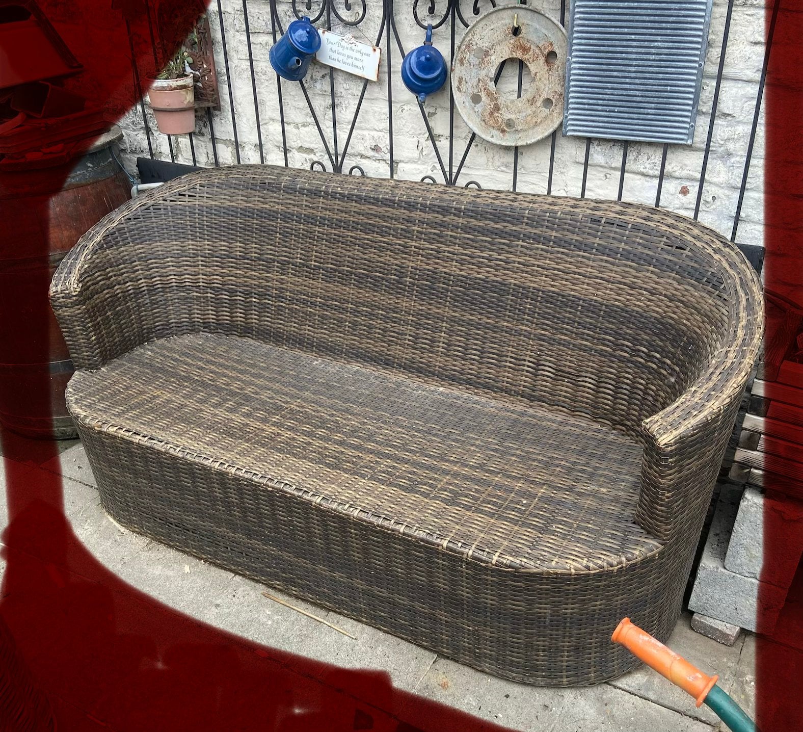 Loungeset 5 delig mooie afgeronde vorm., Ophalen, Bank, 7 zitplaatsen, Loungeset