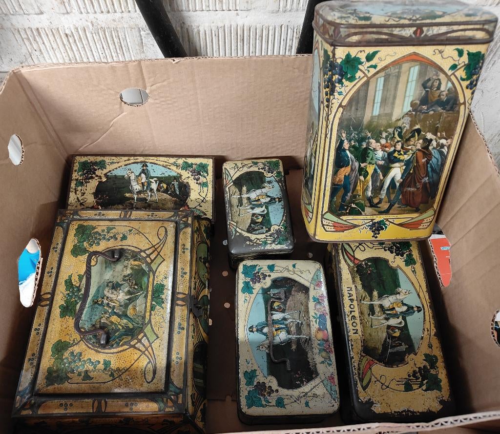 Napoleon 6  blikken dozen, Collections, Boîte en métal, Enlèvement ou Envoi, Utilisé, Autre, Autres marques