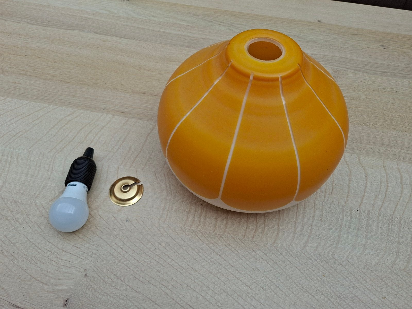 retro / vintage plafondlamp, Ophalen, Gebruikt