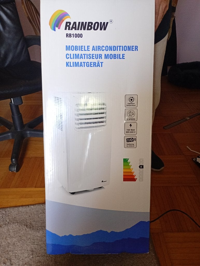 Clim mobile Rainbow RB1000 - Comme neuf (2 ans garantie !), Refroidissement et Déshumidification, Classe énergétique A ou plus économe