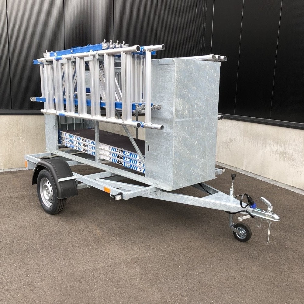 Te koop.  Rolsteiger Asc., Doe-het-zelf en Bouw, Steigers, Ophalen, Zo goed als nieuw, Gevelsteiger, 5 meter of hoger
