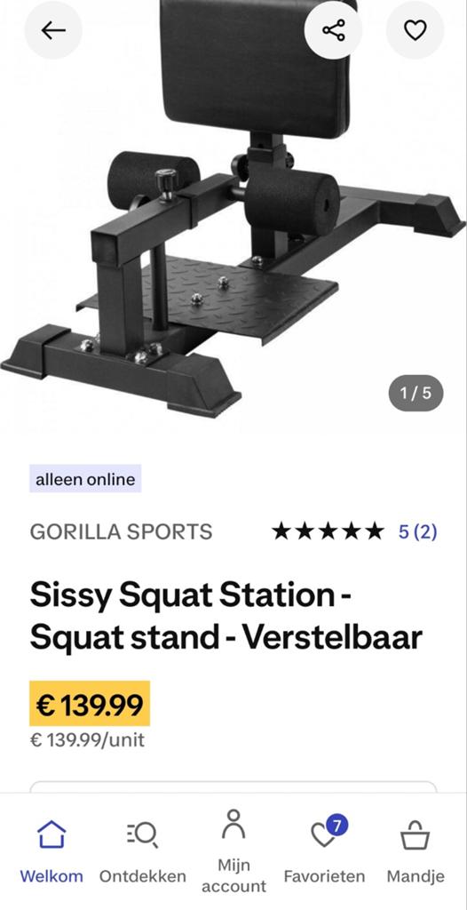 Sissy squat aan prijsje!, Sport en Fitness, Ophalen