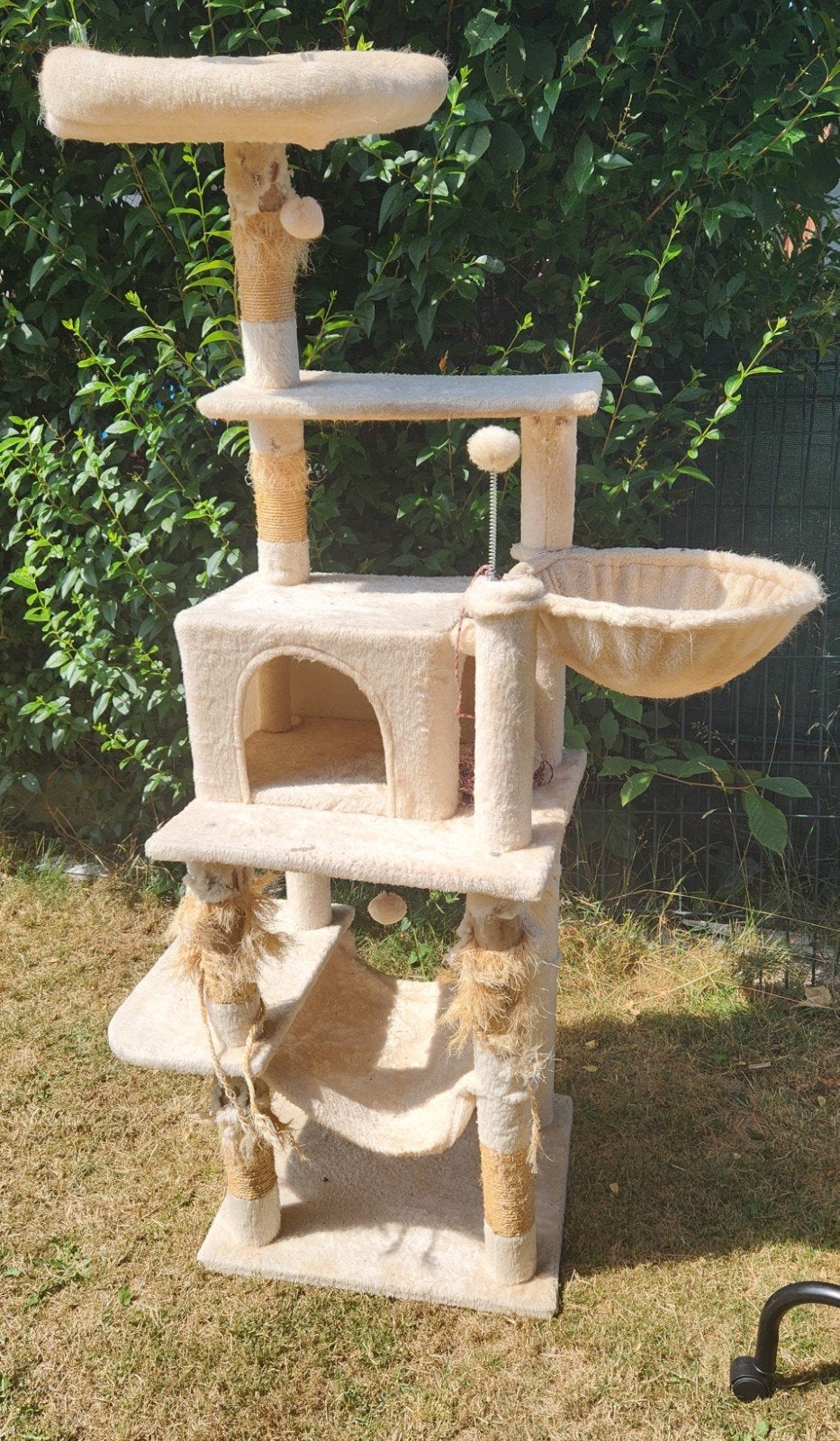 Grote krabpaal | beige, Dieren en Toebehoren, Krabmeubelen, Ophalen, Gebruikt, Krabpaal