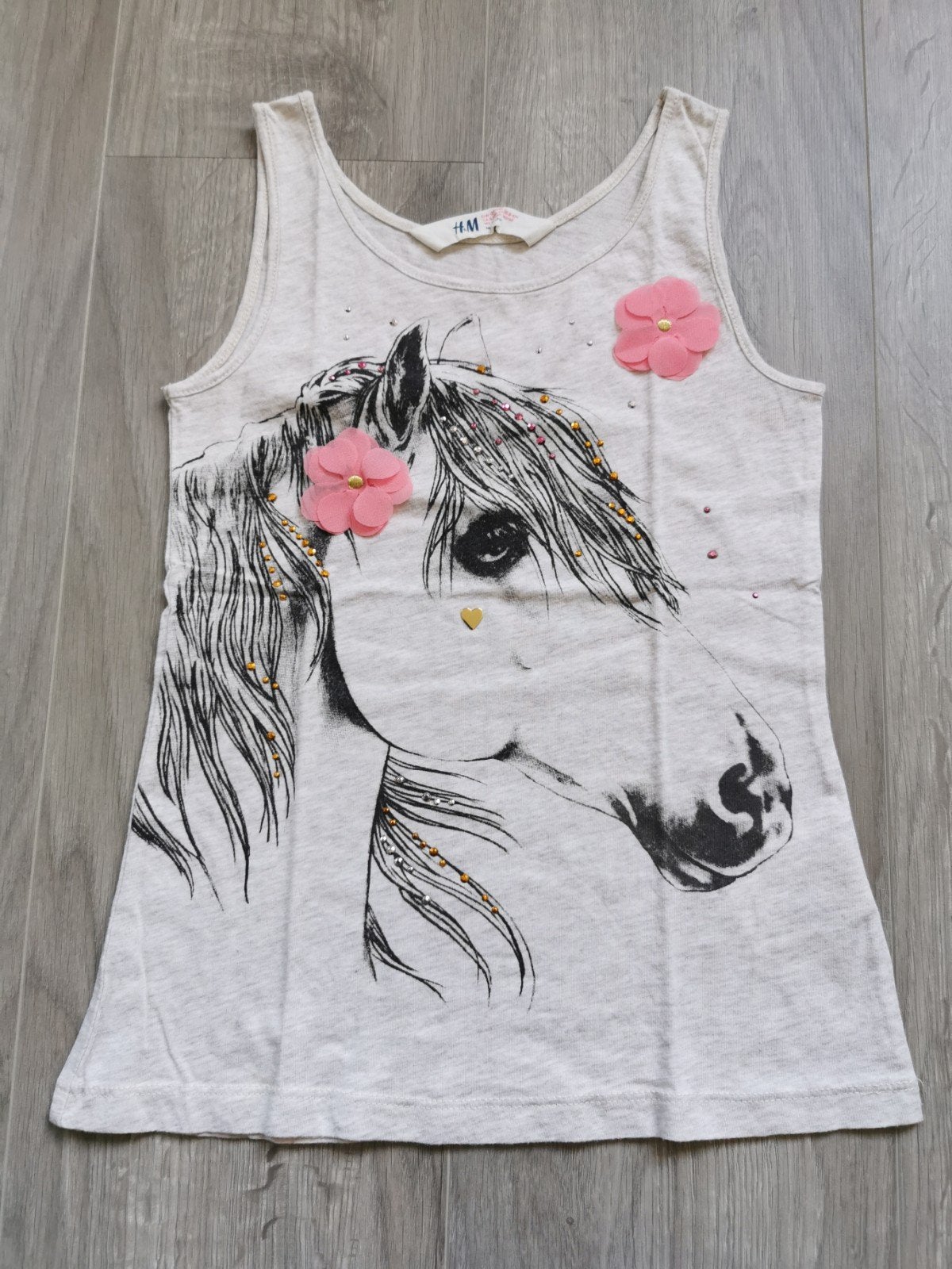 Top paard H&M - maat 134/140, Gebruikt, Meisje, H&M, Ophalen of Verzenden