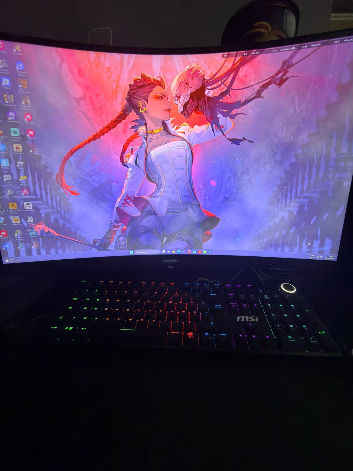 Odyssey g5 165hz, Informatique & Logiciels, Gaming, 1 à 2 ms, Comme neuf, Enlèvement