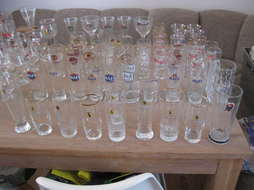 bierglazen, Verzamelen, Glas en Drinkglazen, Ophalen, Zo goed als nieuw, Bierglas