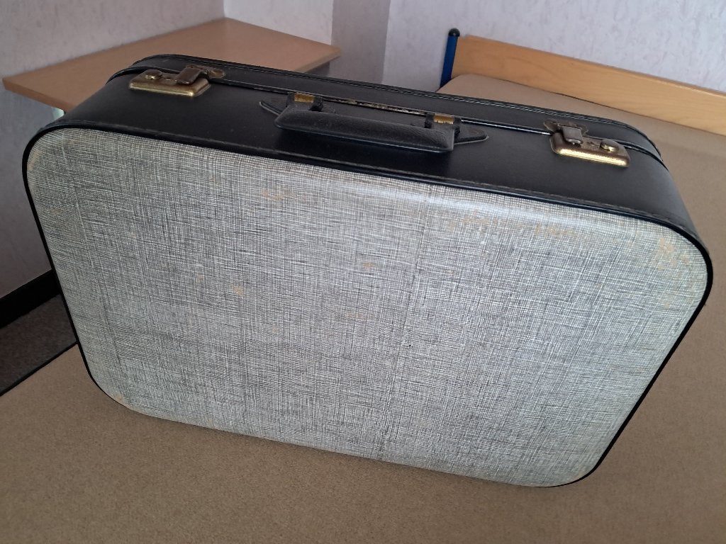vintage (reis)koffer, Ophalen, Hard kunststof, Slot, Minder dan 50 cm